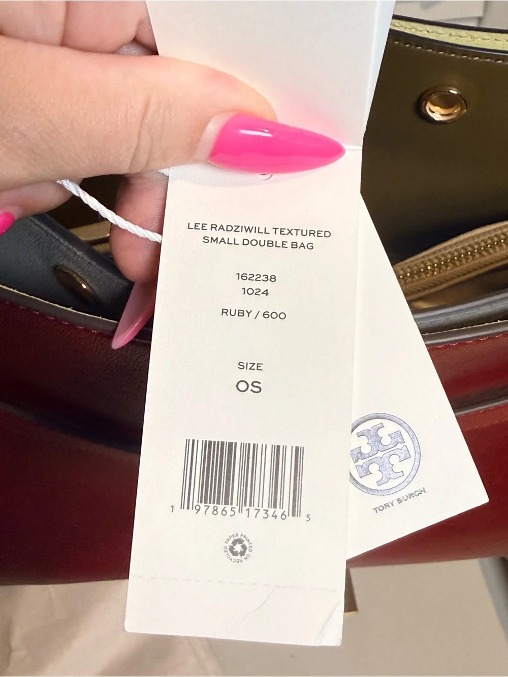 Tory Burch Small Lee RADZIWILL Double Bag in Ruby
